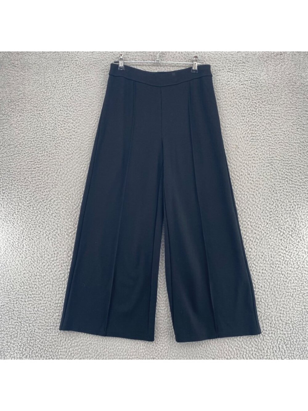J Jill Pants Womens Extra Small Petites Black Wearever Wide Leg Capris Stretch